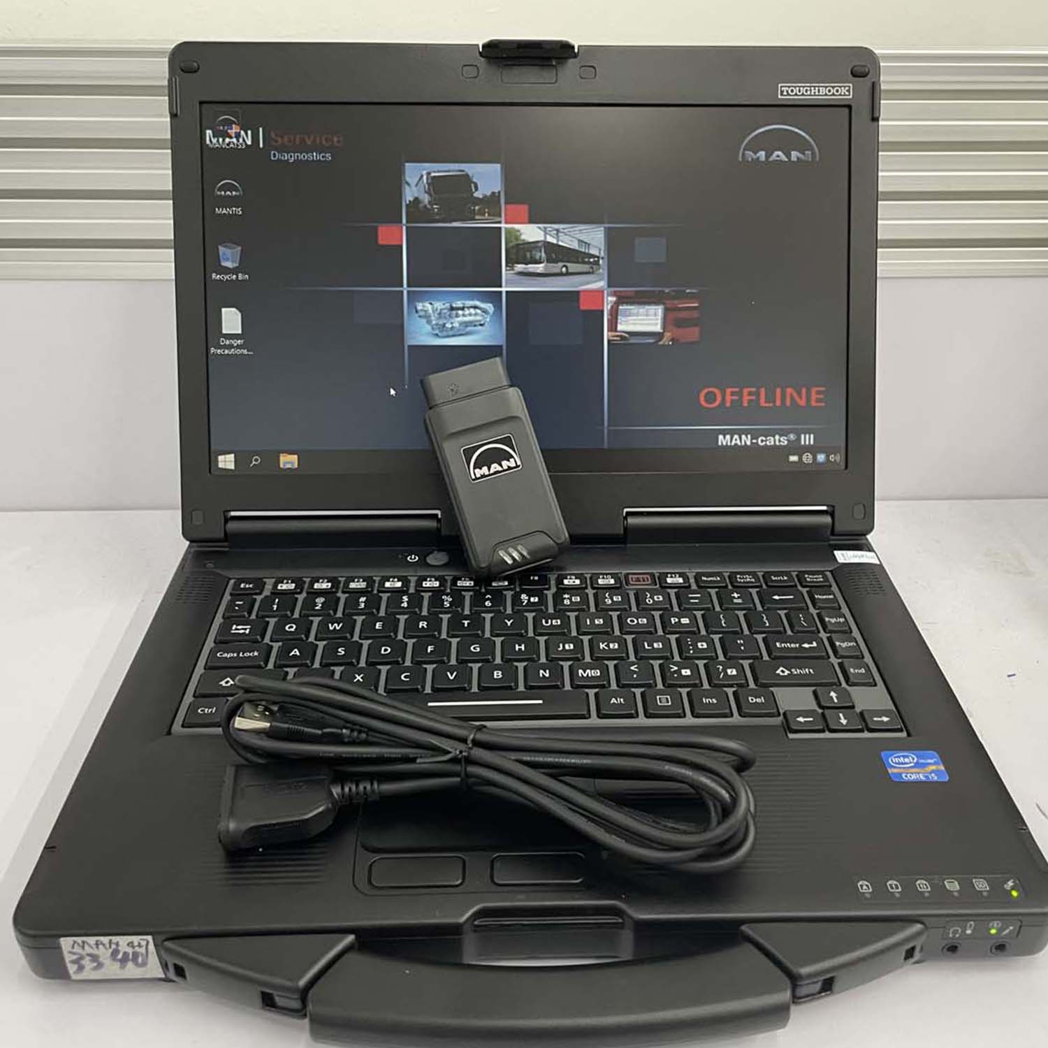 For MAN T427 DIAGNOSTIC TOOL TRUCK DIAGNOSTIC INTERFACE Parameter Programming Device WLAN Calibration Monitoring CF53 Laptop