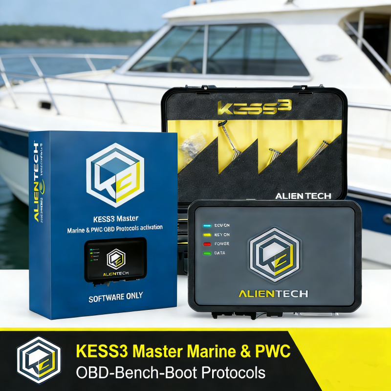 Official Alientech KESS V3 KESS3 ECU TCU Programming Tool Slave Version for Marine PWC Tuning via OBD Bench Boot Activation