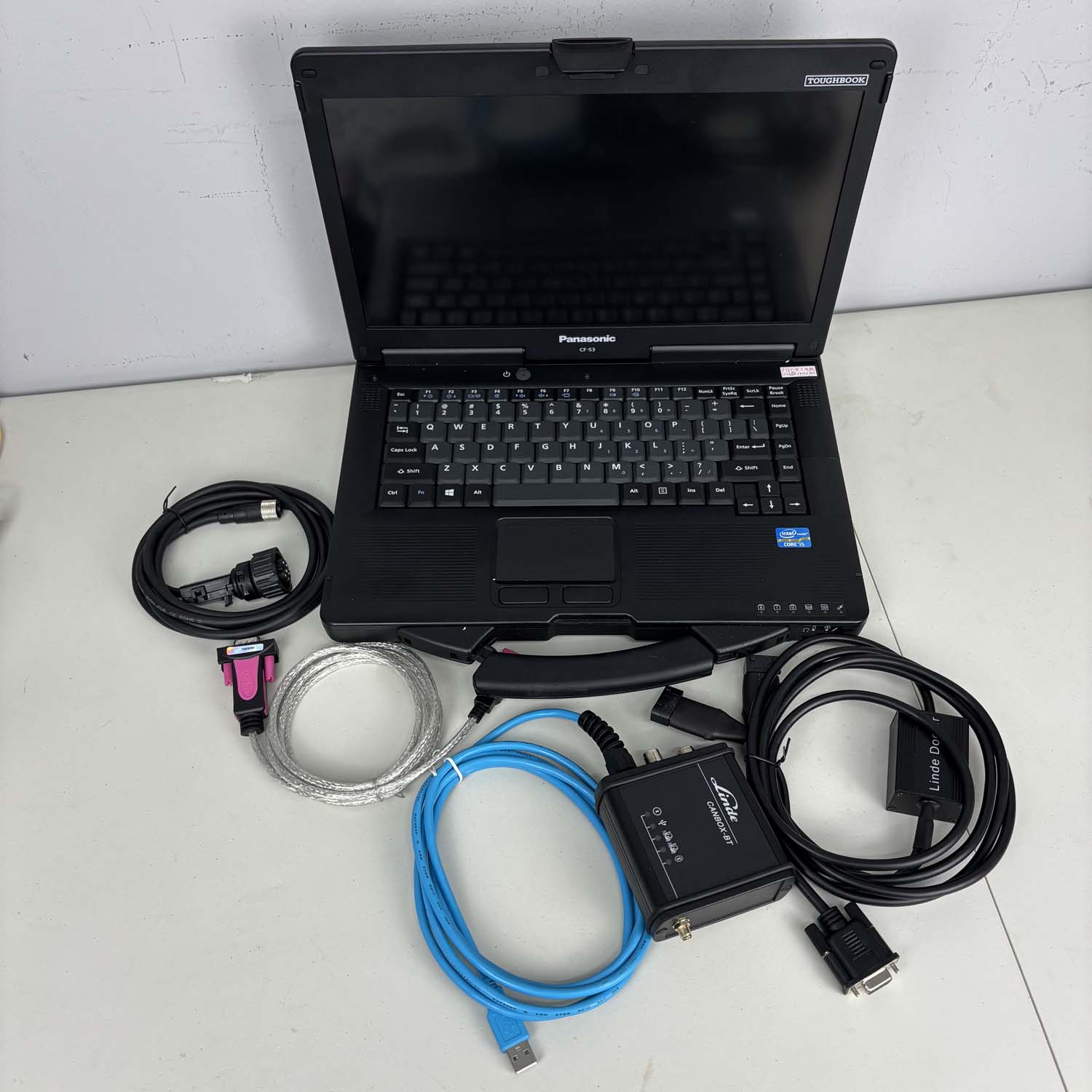 forklift truck diagnostic tool for Linde BT Canbox doctor with linde pathfinder software +CF53 laptop